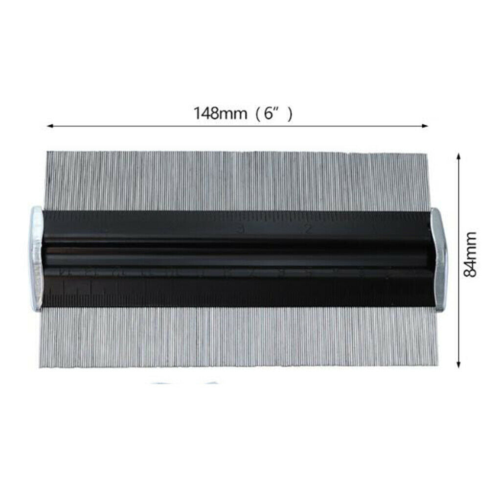 Metal 6 inch Outline Gauge Ruler Duplicator Tiles Flooring Accuracy Shaping