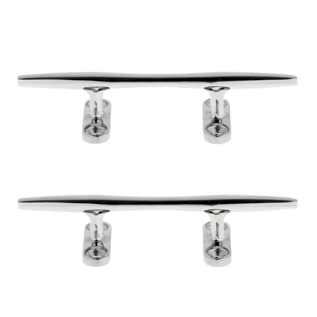 316 Stainless Steel Marine Boat Yacht Deck Dock Sleek Line Rope Cleat 6"+ 8