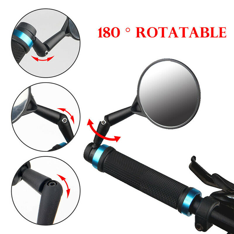1Pc Universal Bicycle Rearview Handlebar Mirrors Cycling Rear View Mirr.l8