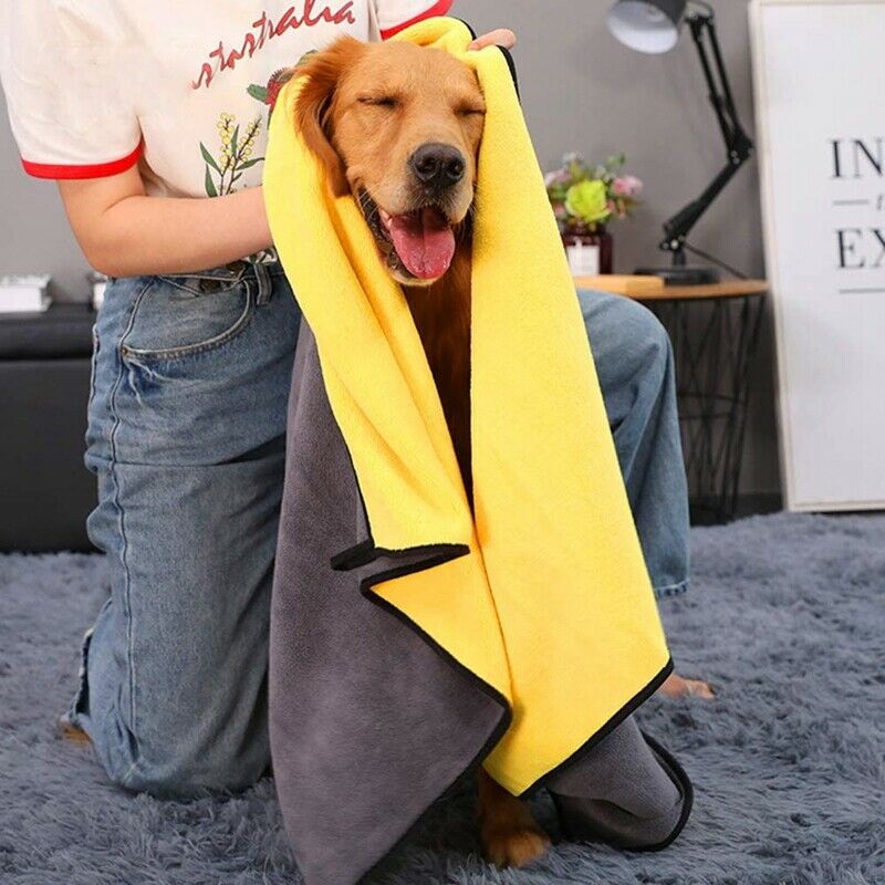 Dog Bath Towel - Super Absorbent Microfiber Dog Towel for Small Medium LargeV2M4