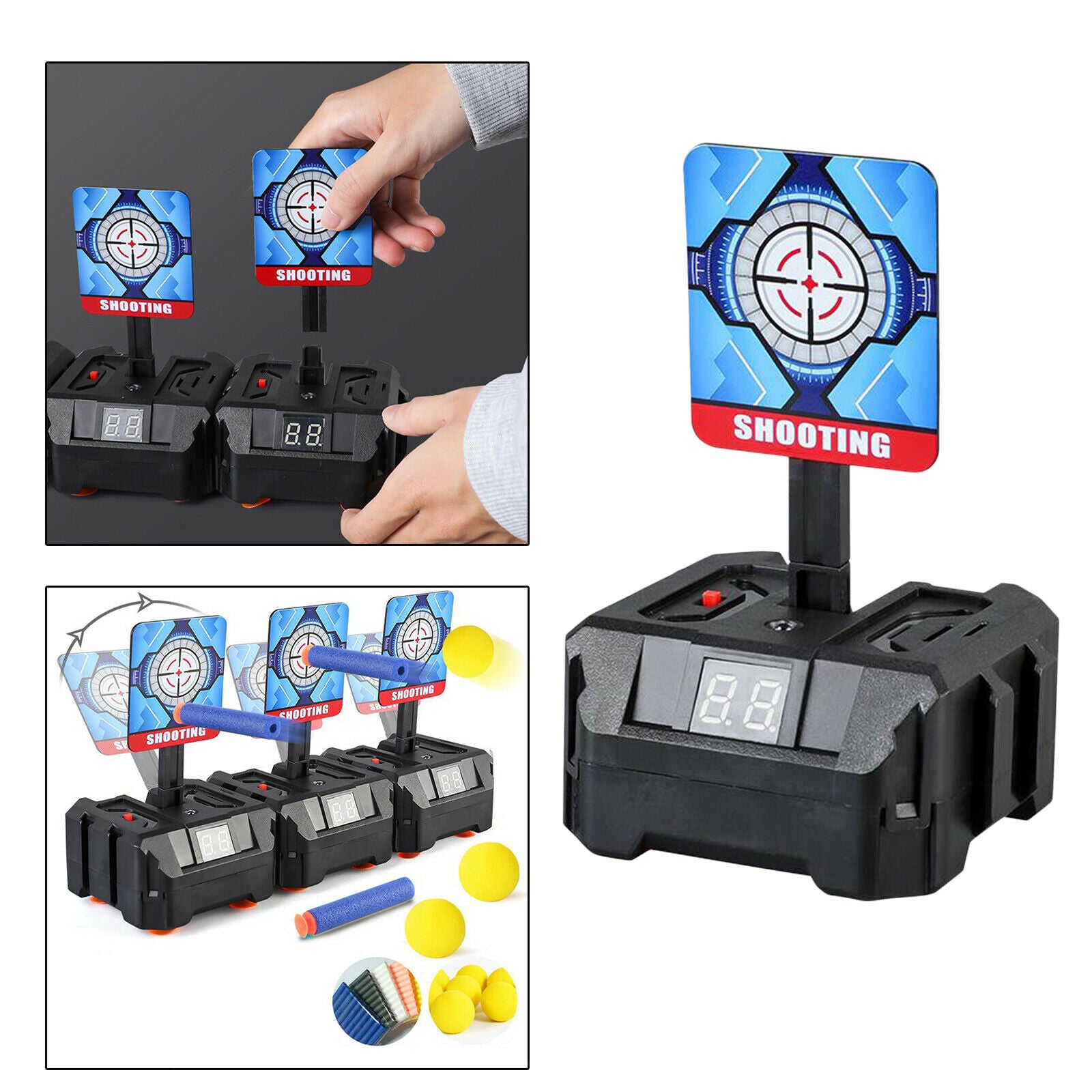 Auto Electric Shooting Scoring Target with Light Sound Effect Outdoor Games