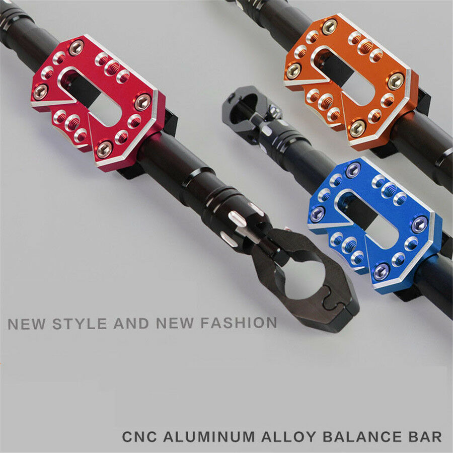 Motorcycle CNC Aluminum Alloy Balance Bar Length Free Stretch Black Solid Shaft