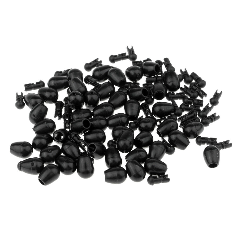 50 Pieces; Fishing Connector; Quick Change Beads; for Hook Links Method Feeders;