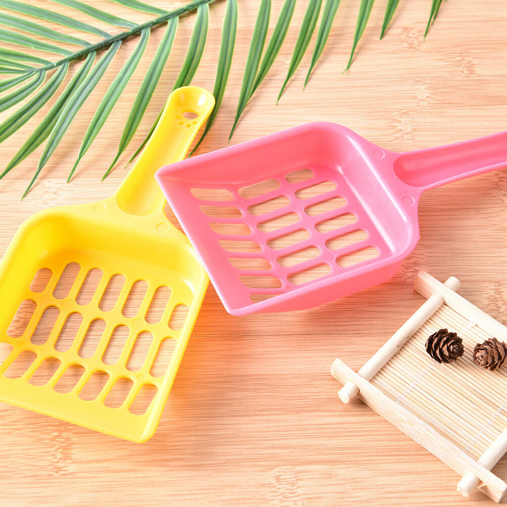 Cat Dog Plastic Litter Tray Scoop Spoon Random Color Waste Poop Shovel Cl.l8