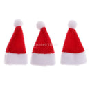 3 Pieces 1/12 Christmas Santa Claus Hat Scene Decor Art Supplies Accessory