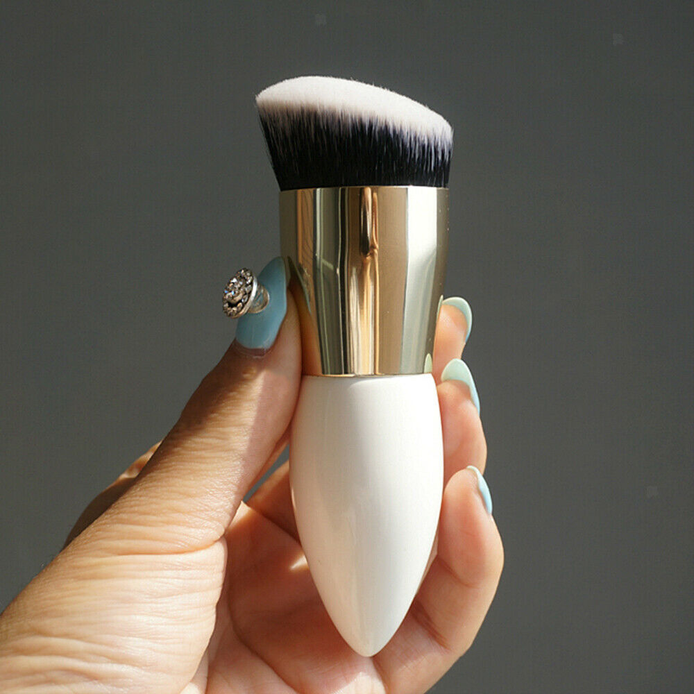 Pro Women White Large Round Head Foundation Powder Puff Makeup Brush