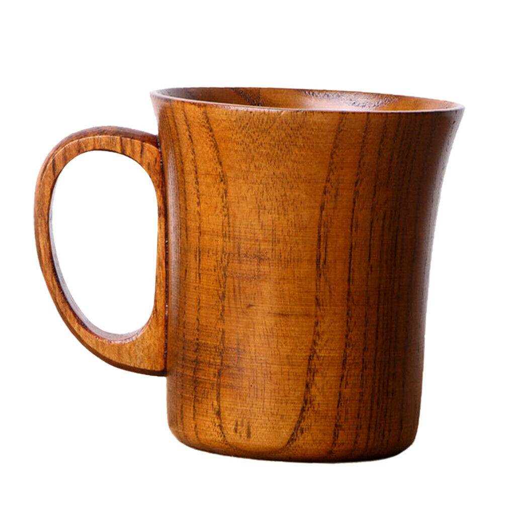 Wood Cup Mug Drink Tankard for Camping Picnic Home Office Party Decoration