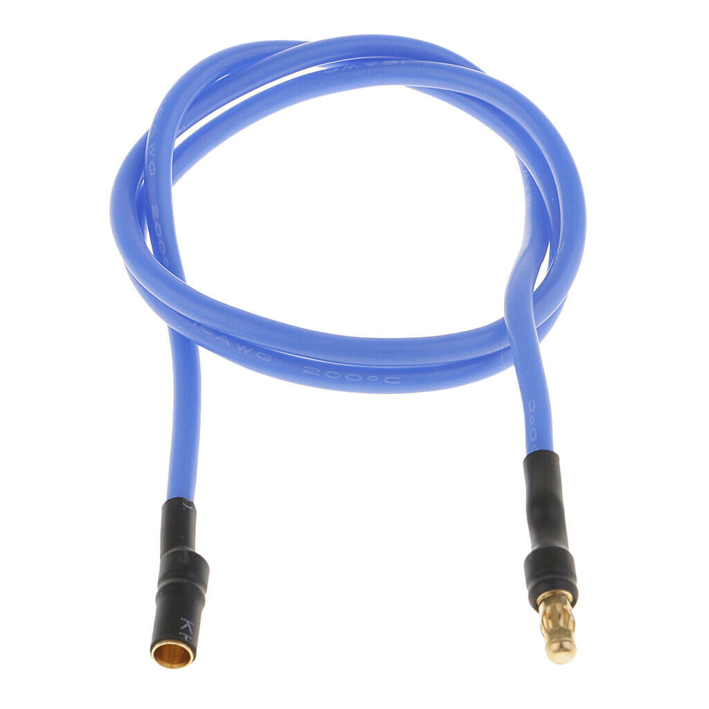 16AWG Banana 3.5mm Plug Silicone Cable RC Accessory for ESC Motor Blue