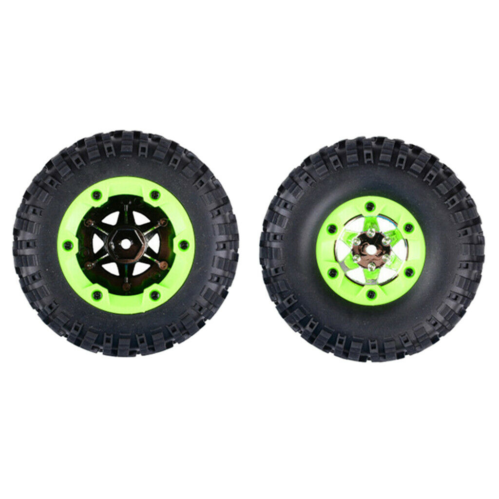 2X RC Car 95mm Right Rubber Tyres Set Fit for WLtoys 12428 1/12 RC Car Accs