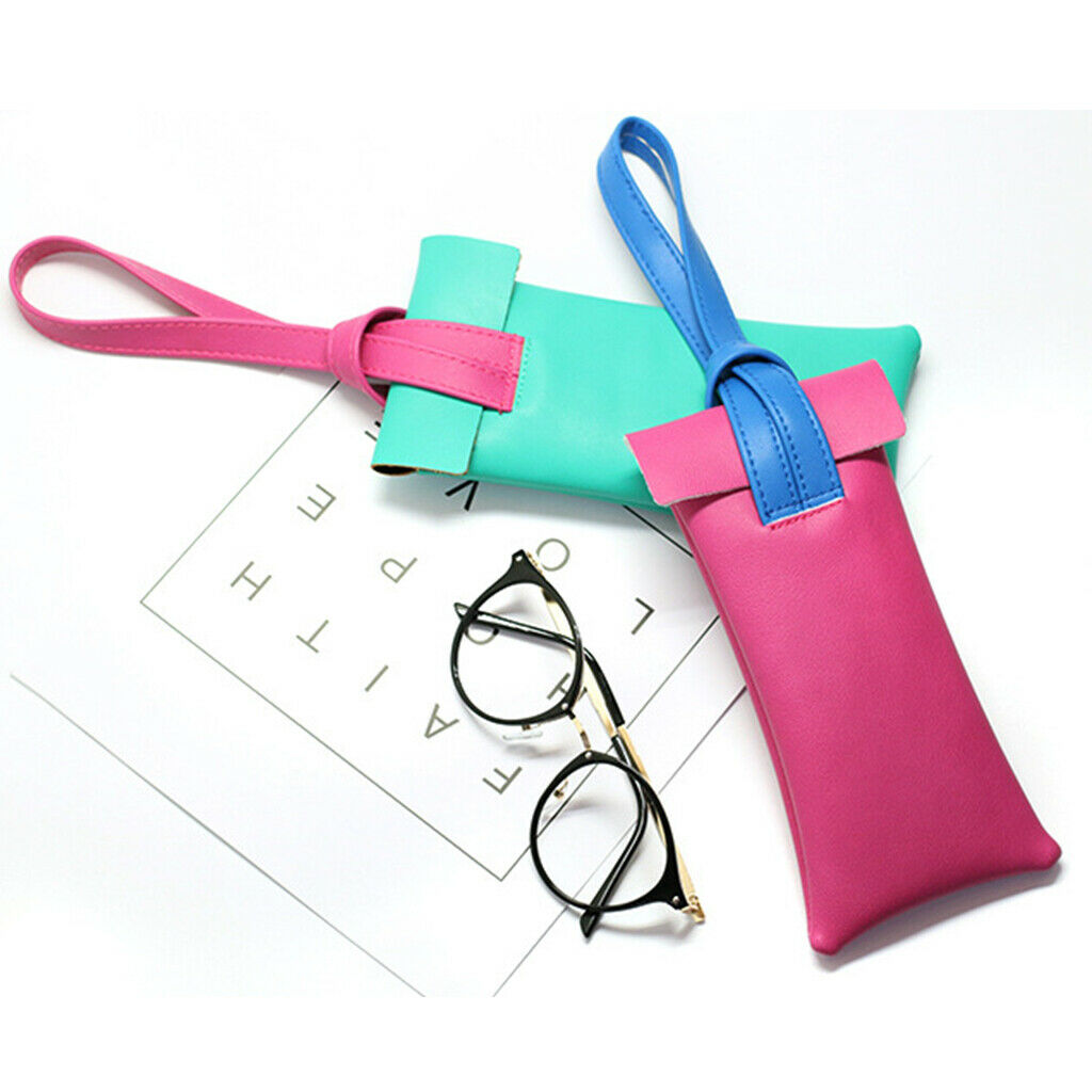 Small Eyeglasses Case Storage Pouch Spectacles Holder Makeup Pouch Rose Red