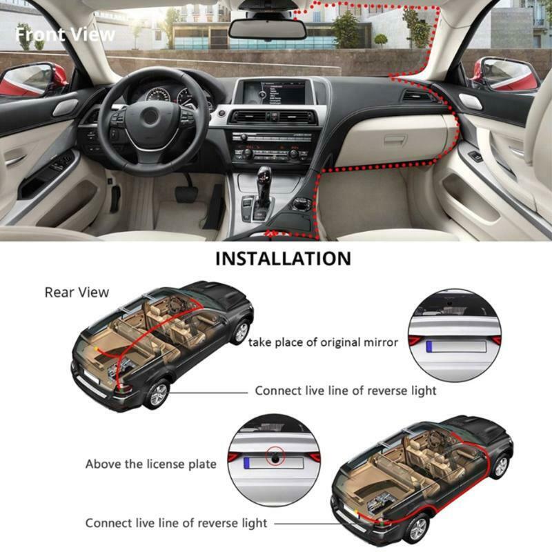 High Definition Rear View Mirror Display 2 Way Video Input Reversing Car Screen