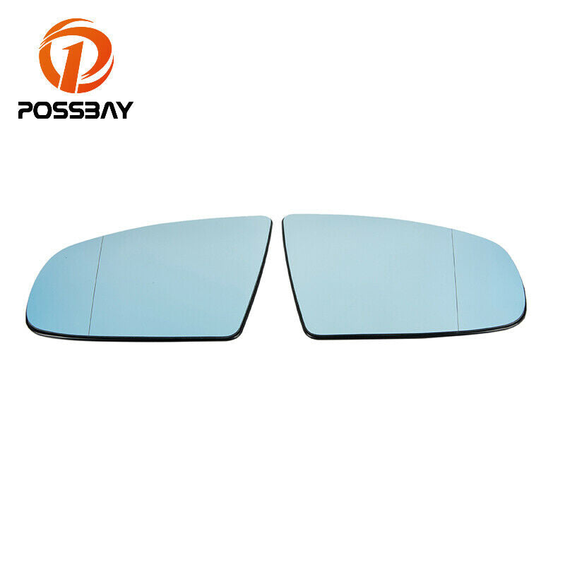 Pair Door Side Rearview Mirror Glass Heated Left Right Fits BMW X5 X6 2007-2014