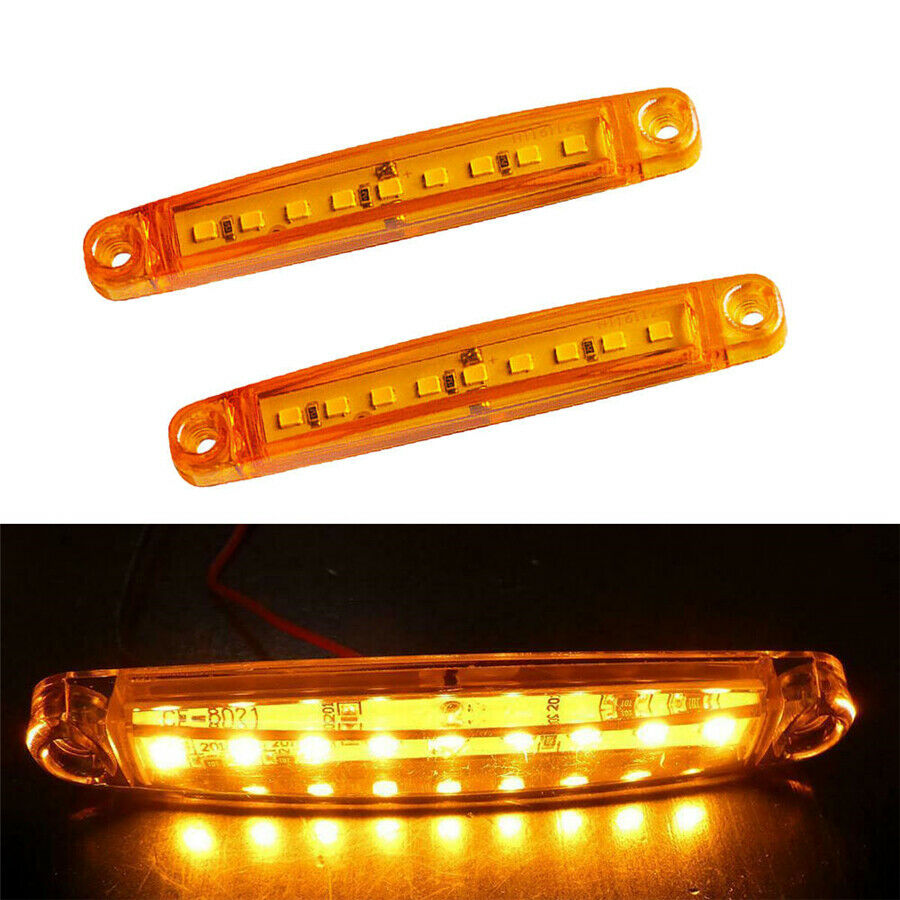 20 Pcs Amber 9 SMD Truck Lights Led Side Car Truck Bus Marker Light Waterproof