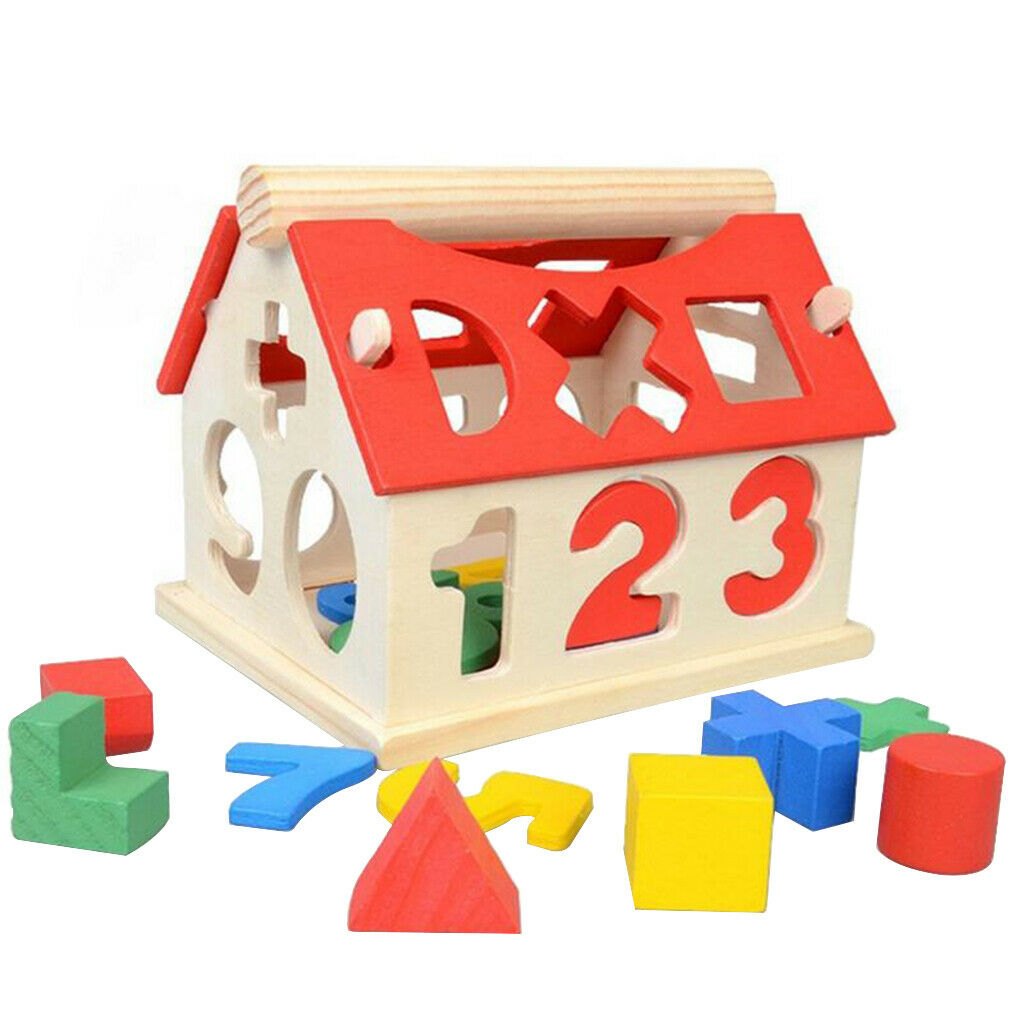 Colorful Number and Shape Blocks Educational Math Training Interactive Toys