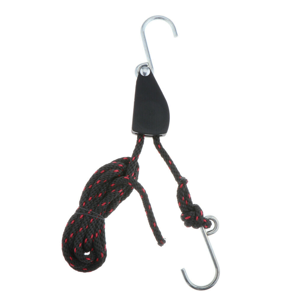 Heavy Duty Rope Hanger Ratchet Kayak Canoe Bow and Stern Tie Downs Strap
