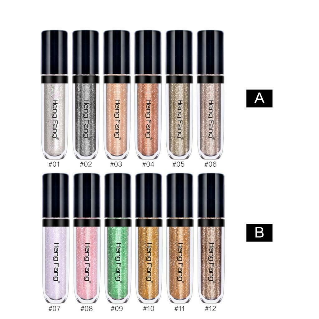 12pcs/set Glitter &  Liquid Eyeshadow Set - Long Lasting