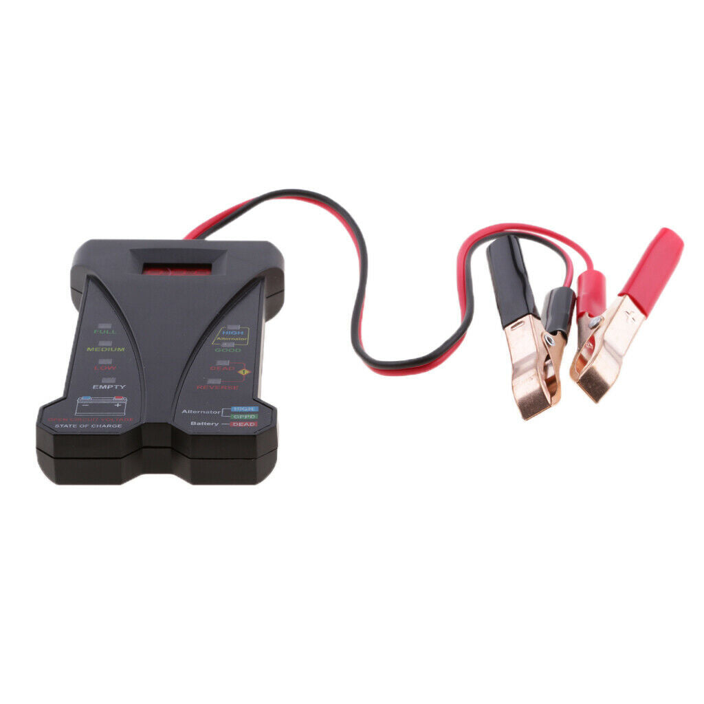 Car Digital Battery  Voltmeter & Charging System Analyzer with Clamps