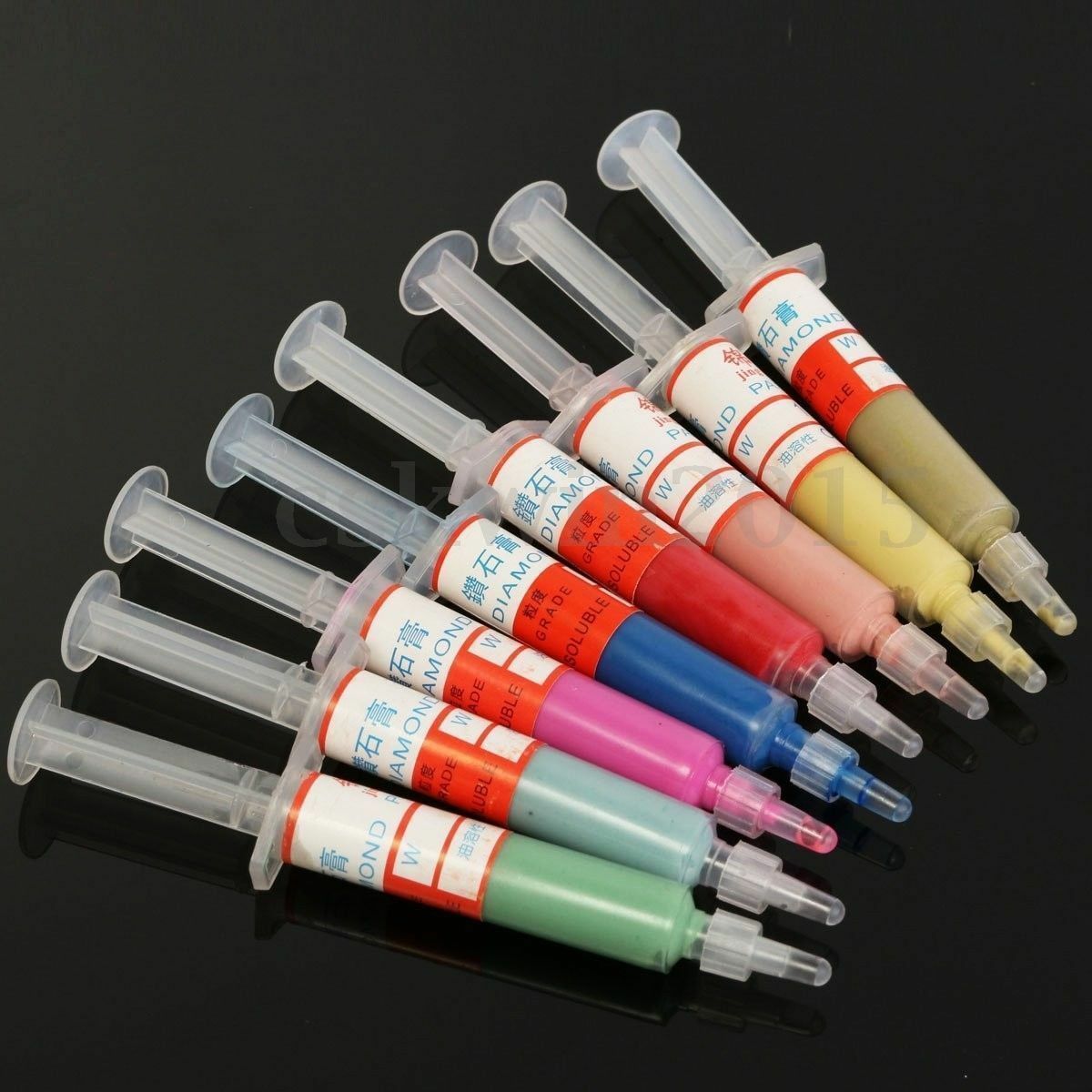 8pcs 5gram Diamond Polishing Lapping Paste Compound Syring Set 0.5-10Micron S110