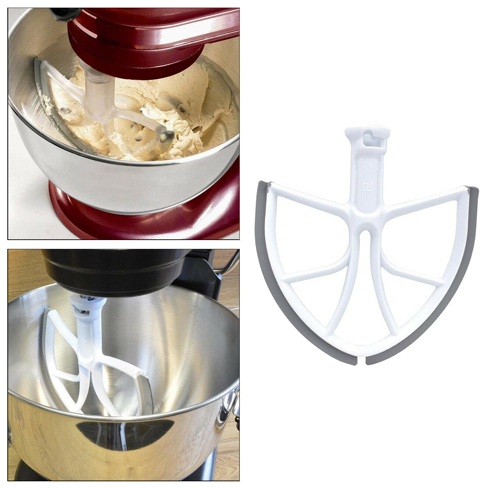 Household Flex Edge Beater Silicone 6-Quart Tilt-Head Stand Mixer Cooking