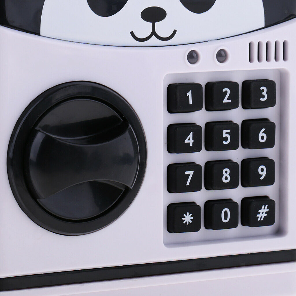 Kids Cute Cartoon Panda Piggy Money Bank ATM Cash Coin Can Savings Box Gift