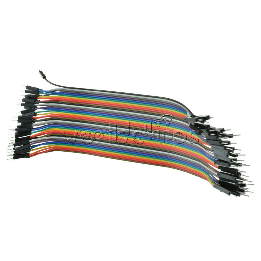 Hot !40PCS Dupont wire jumper cables 20cm 2.54MM male to male 1P-1P For Arduino