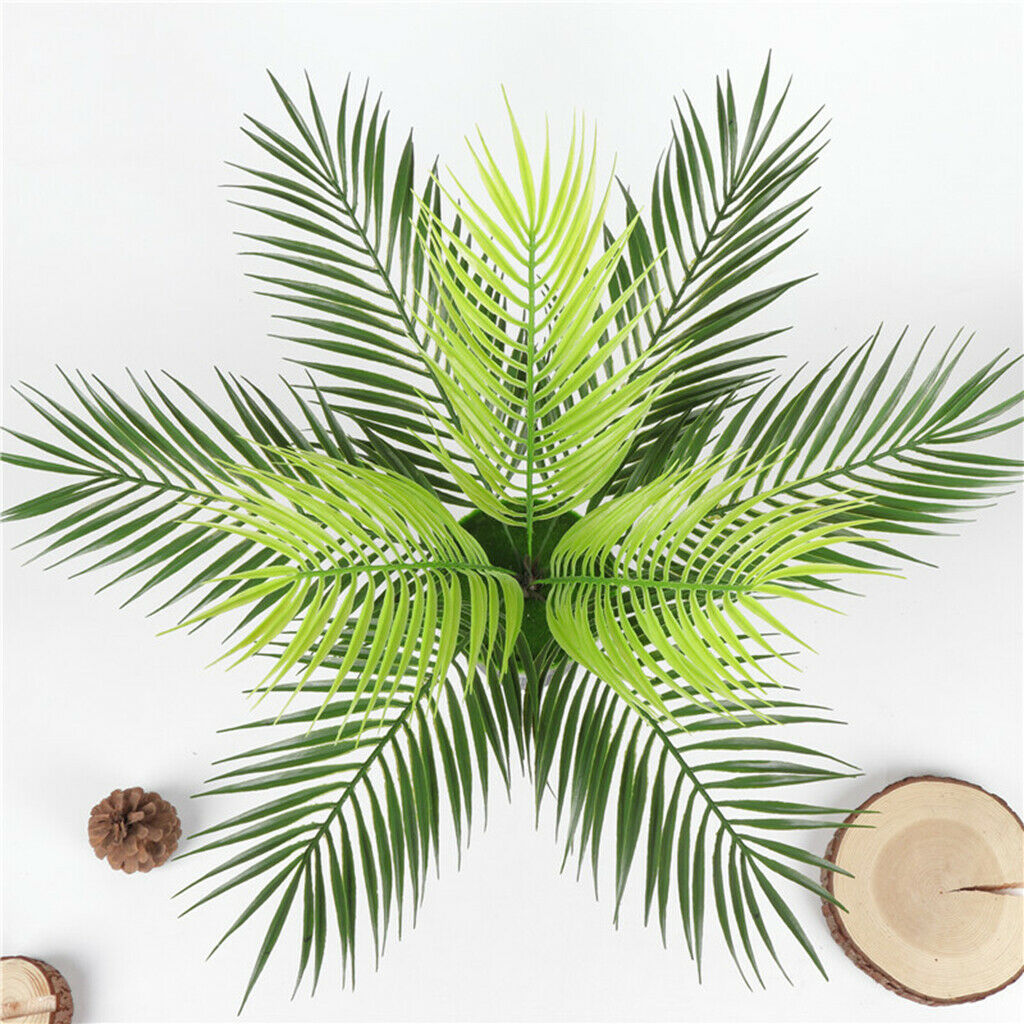 3x Faux Plant Leaf Silk Leaves Flower for Home Office DIY Garden Decor