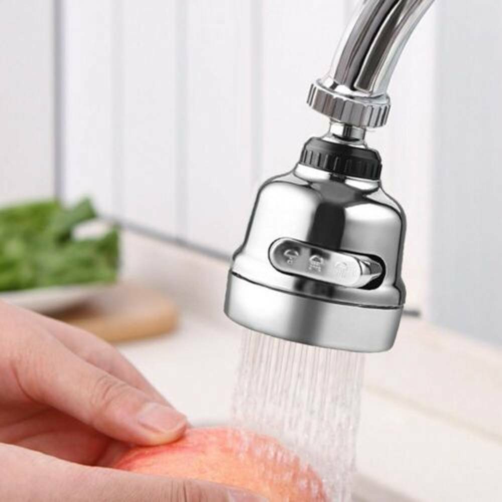 360 Rotary Faucet Booster Kitchen Filter Water Saving Tap Diffuser Device New