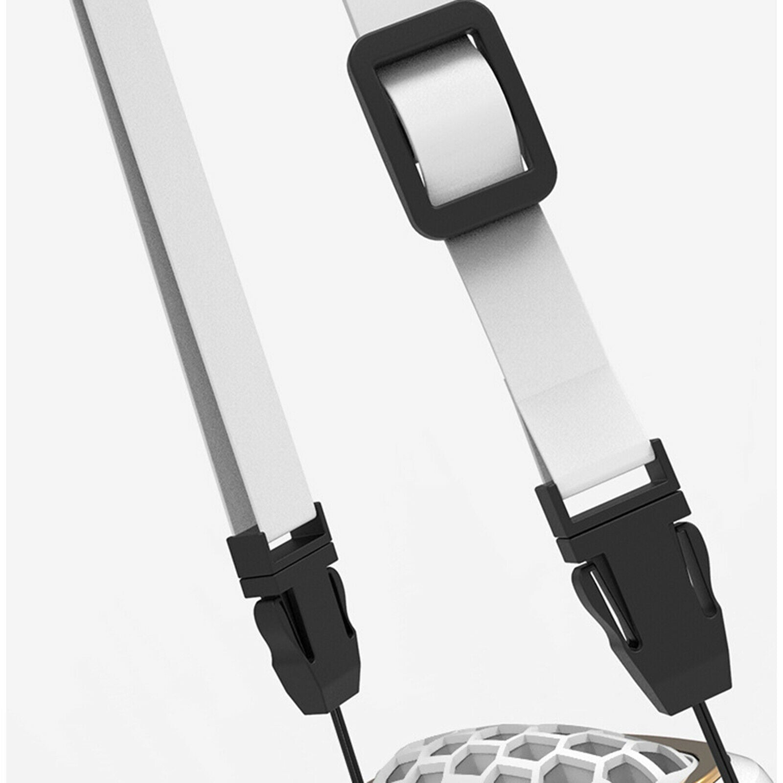 Neck Fan Handheld Fan Rechargeable With Lanyard for Home Sports White