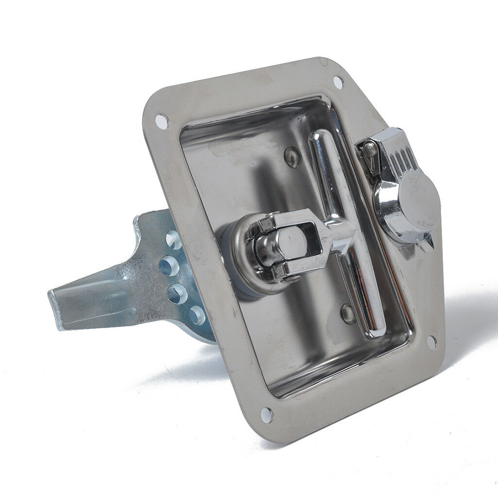 Stainless Steel Recessed Stainless Folding T Lock / Handle Trailer