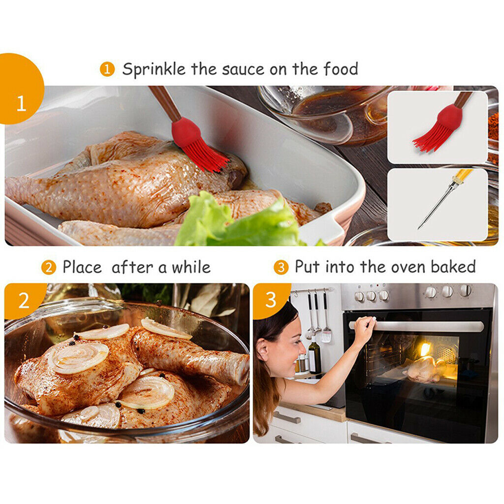 4-in-1 Turkey Baster Cooking Meat Poultry Marinade Injector Food Flavor
