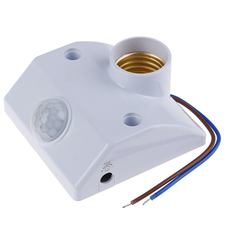 1Pc AC110-240V E27 Lamp Holder Base PIR Infrared Bulb Light Holder Sensor Swi_DD