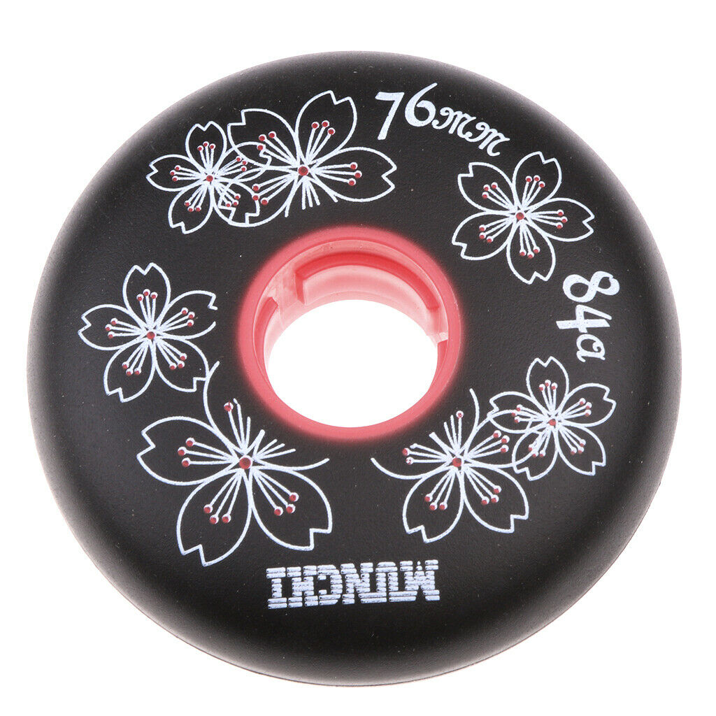 8x Inline Wheel Fitness Roller Skate Replacement Skating Outdoor 76mm+80mm