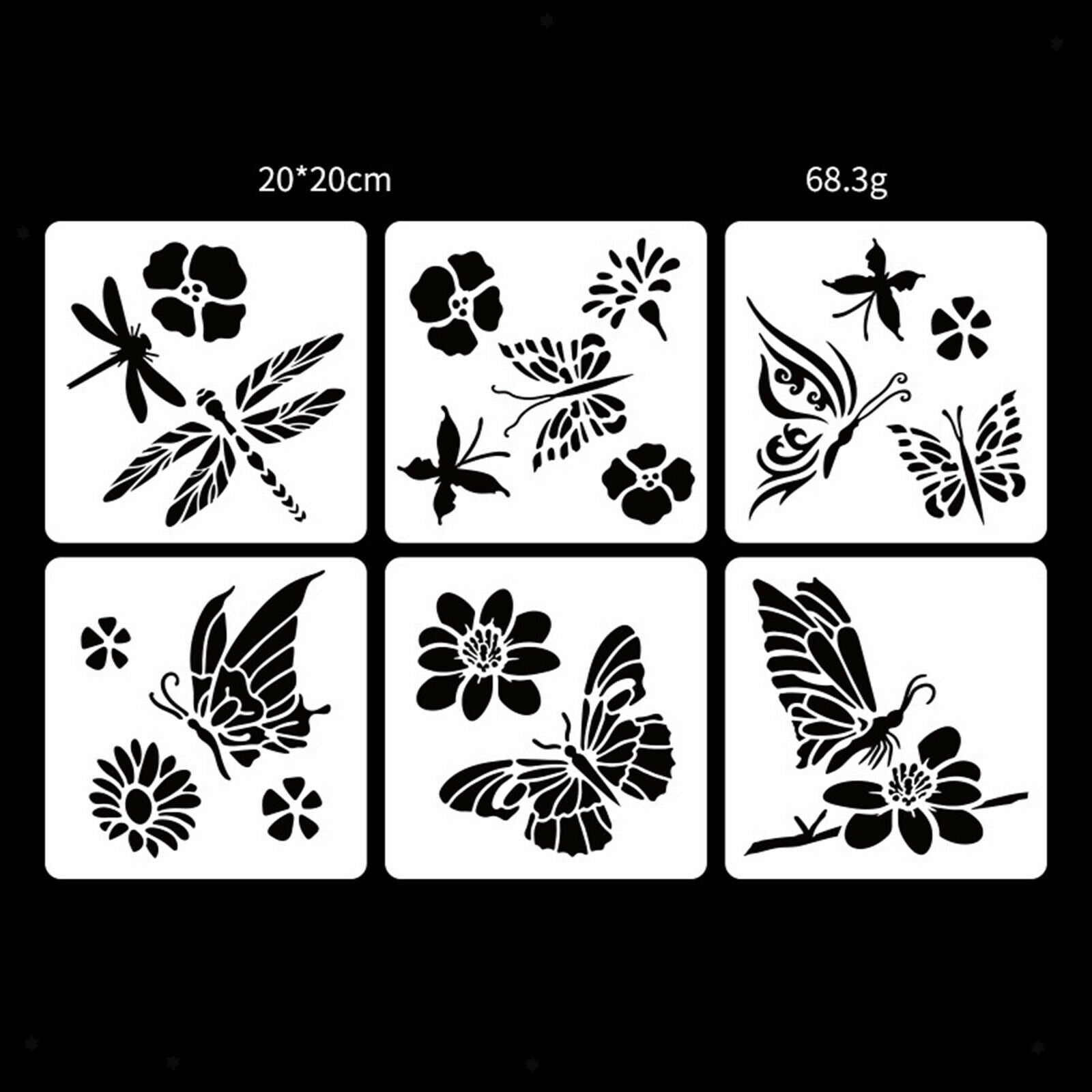18x PET Birds Templates Stencils DIY Wall Tiles Painting Drawing