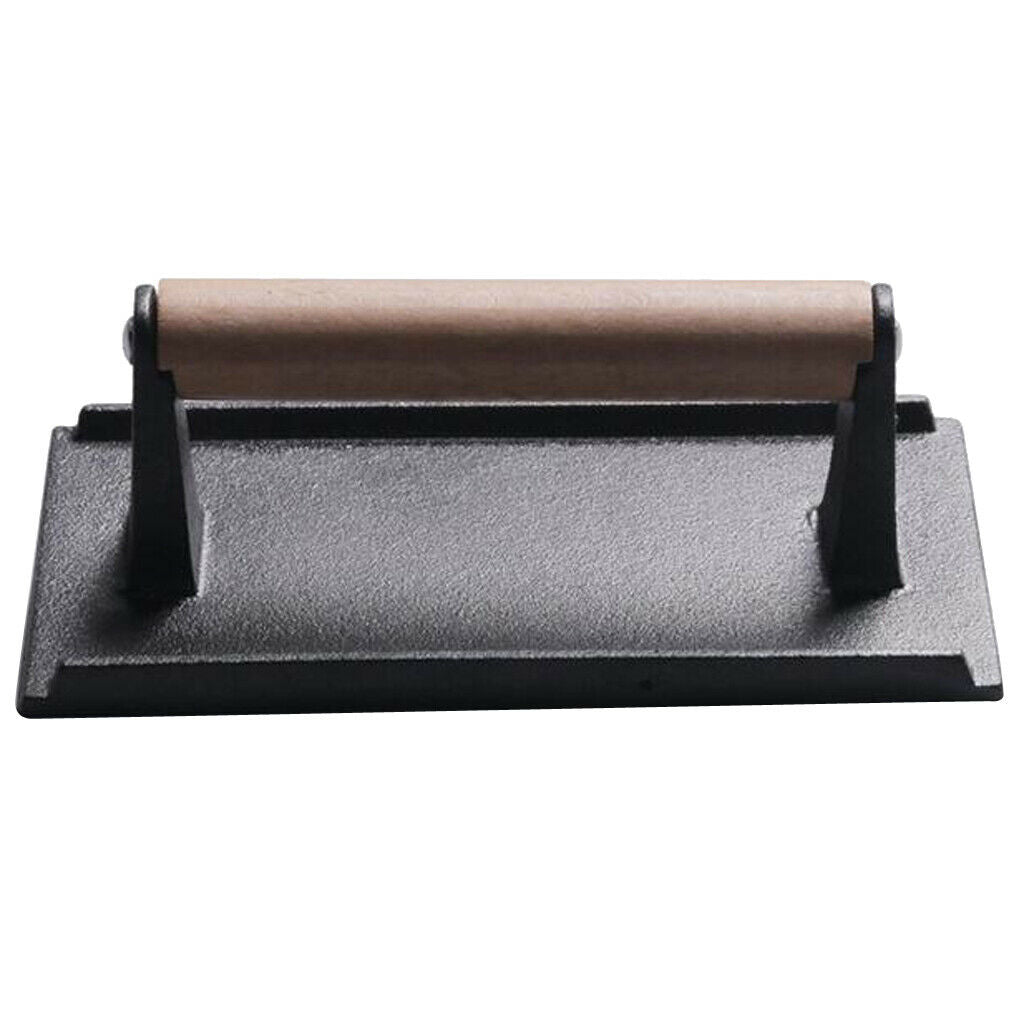 Cast Iron Meat Grill Press Kitchenware Patty Maker for Pan Oven Griddle