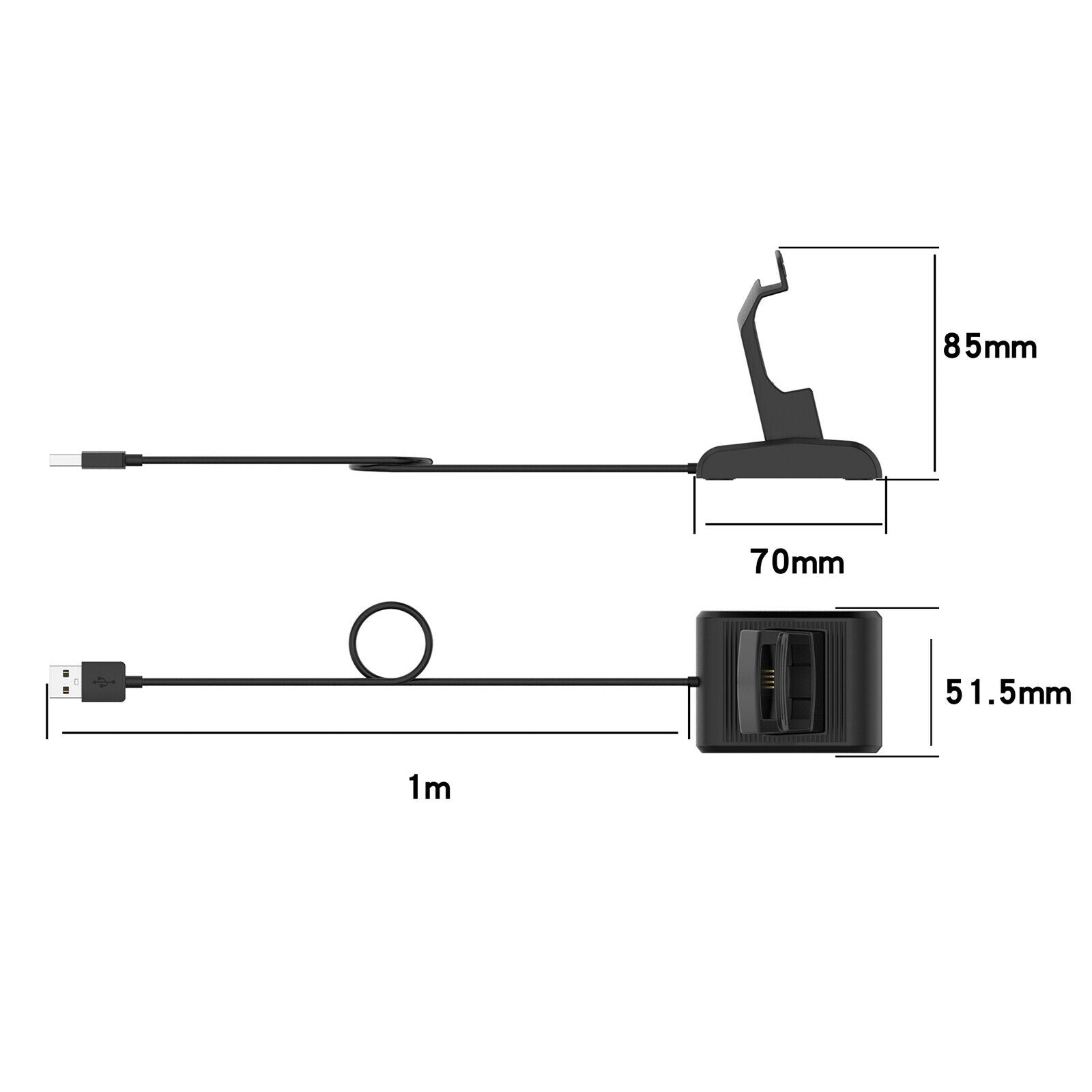 Charging Dock Stand Anti-slip Base Watch Charger for TEC TEC TEC ULT-G Watch