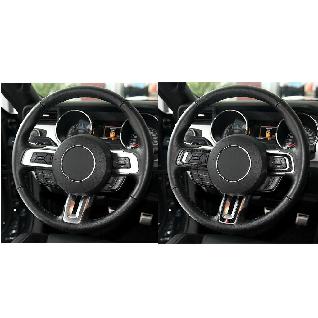Inner Decoration Car Steering Wheel Covers Trim Case for Ford Mustang 15-17