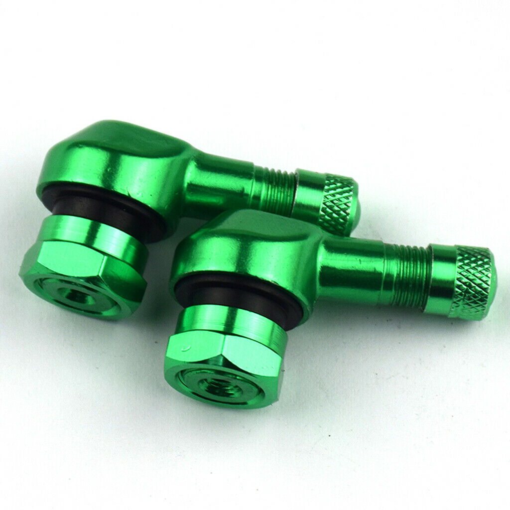 Motorcycle CNC Aluminum 11.3mm Tire Wheel Stem Valve 90 Degree Angled 4 in 2