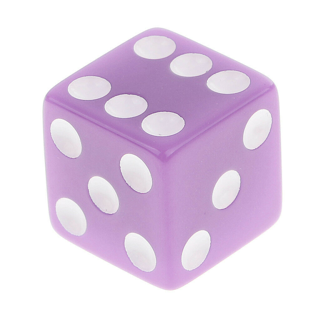 10 Piece Digital D6 Dice Playing Games Set for D&D MultiColor Light Purple