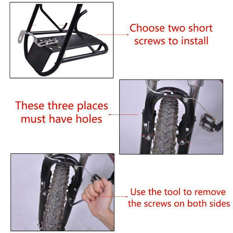 Bicycle Front Rack Aluminum Alloy Bike Luggage Shelf Carrier Panniers Bracket
