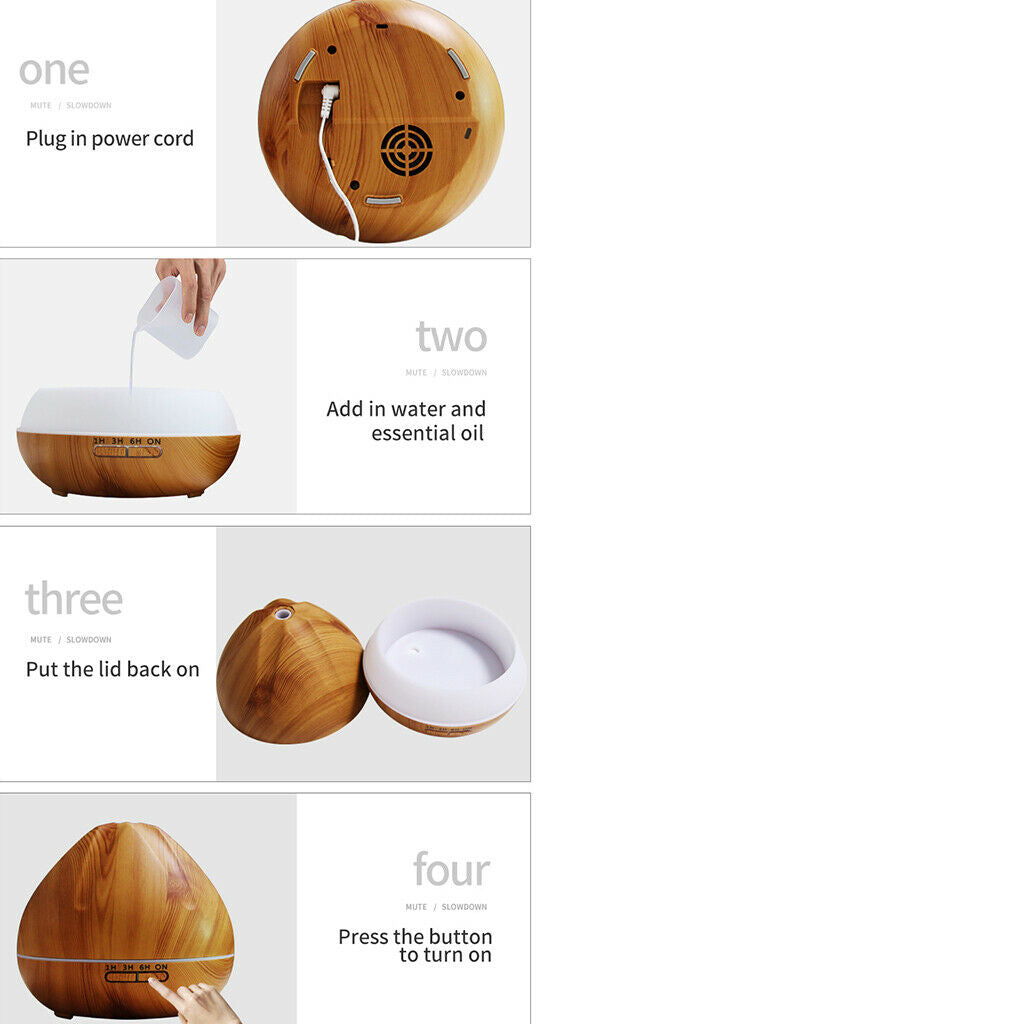 Essential Oil Fragrance Diffuser Humidifier for Office Home Light Brown