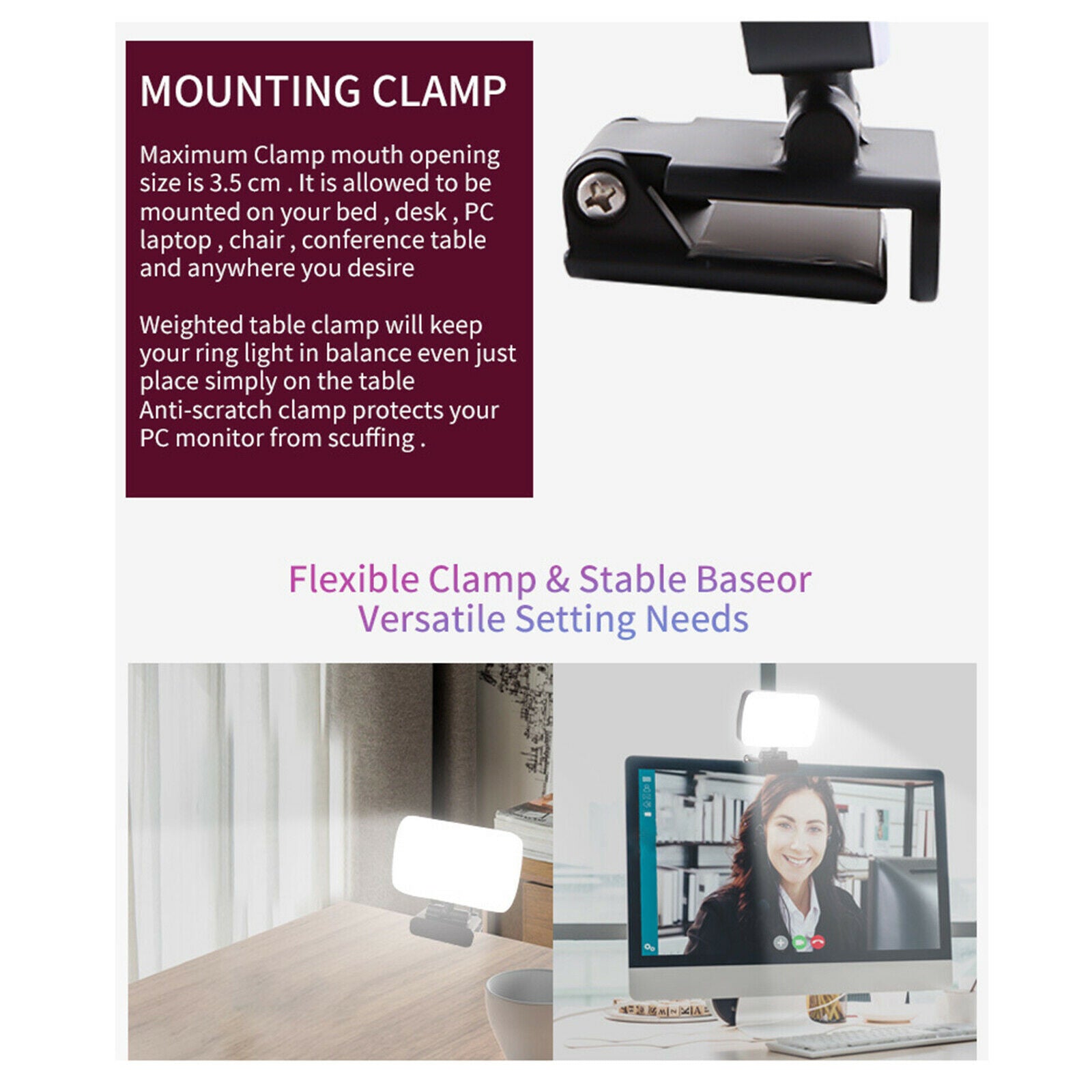 Mini LED Video Light Rechargable Pocket Photo Light for Video Recording