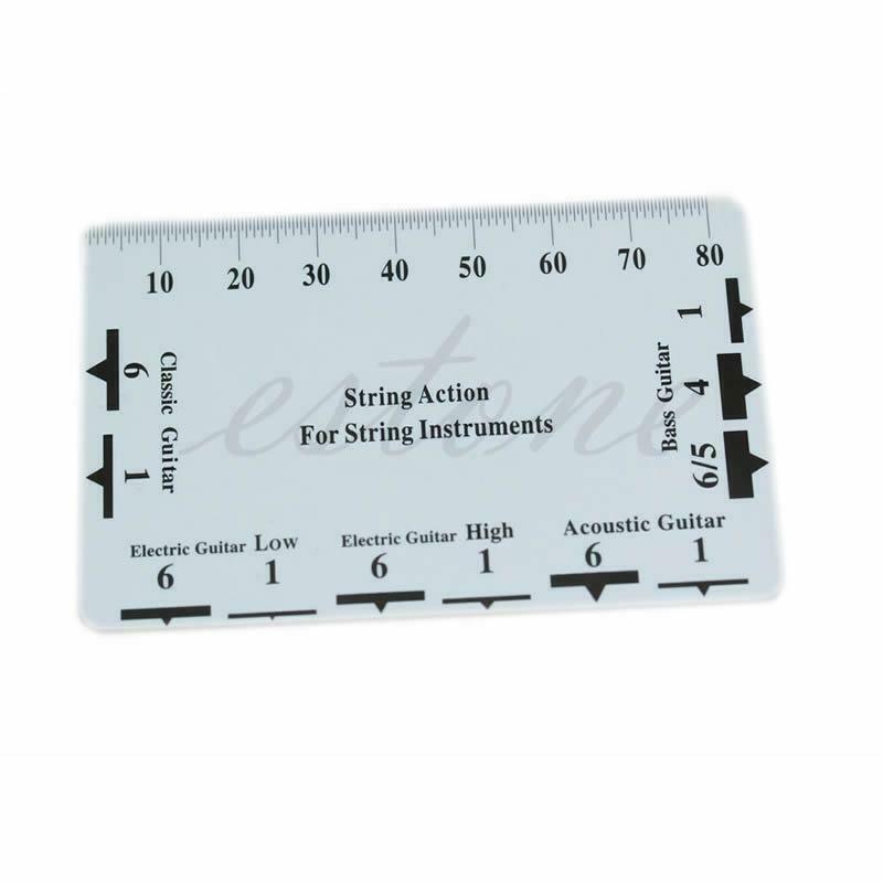 New Guitar Bass Fritz Ruler String Pitch Ruler Action Ruler Card Vernier Caliper