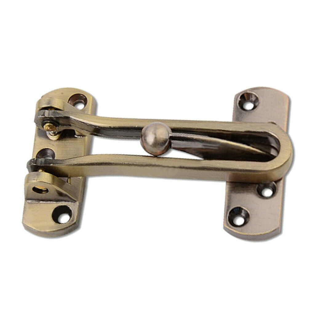 Zinc Alloy Anti-Theft Security Swing Bar Door Latch Buckle for Hotel Bronze