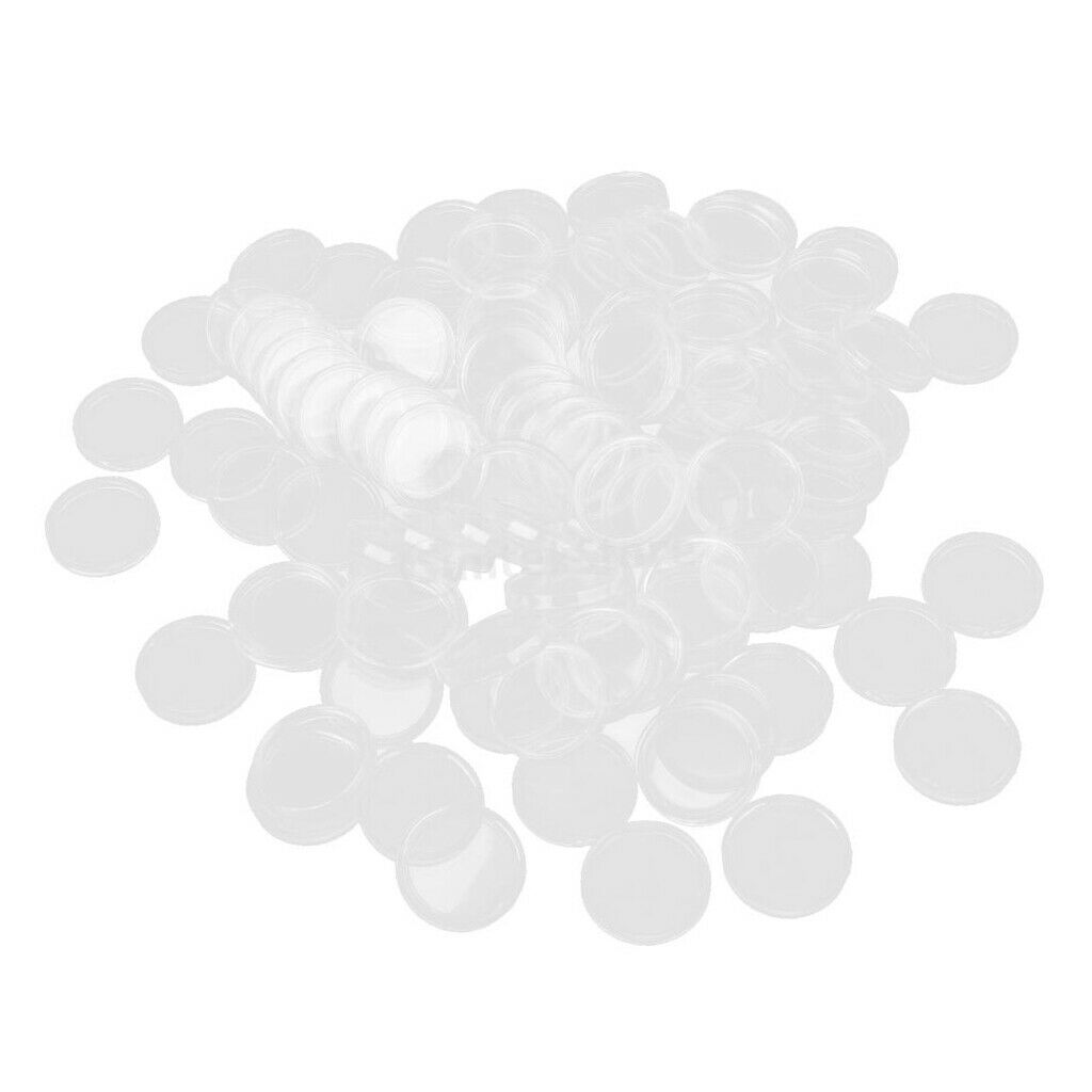 600Pcs Clear Coin Storage Capsules Case Collectible Storage Boxes 21mm
