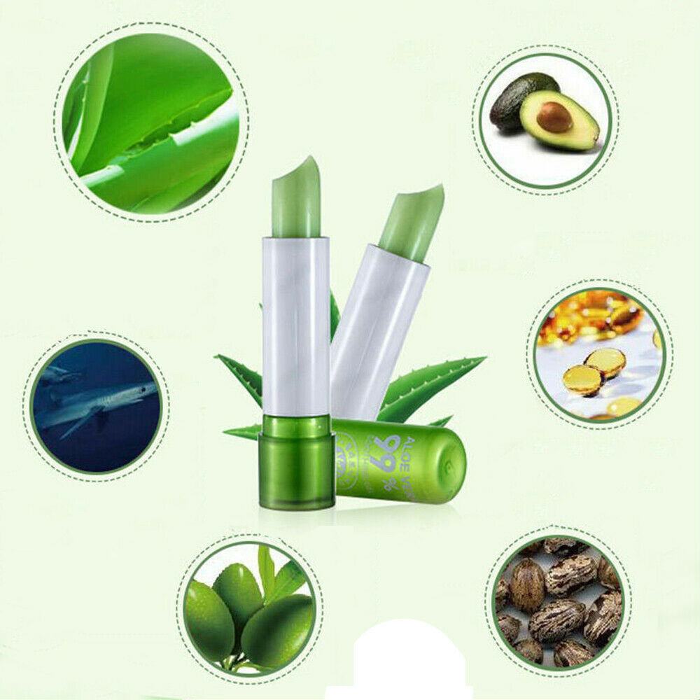 1pc Aloe Vera Lipstick Lip Stick Moisturizing Color Changing Long Lasting Beauty
