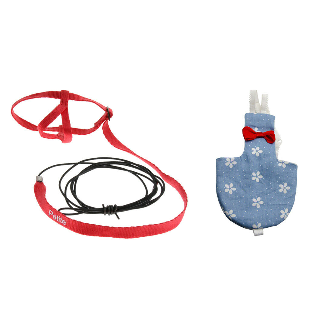 Bird Leash,Adjustable Pet Bird Parrot Cockatiel Harness Leash with Nappy Cloth