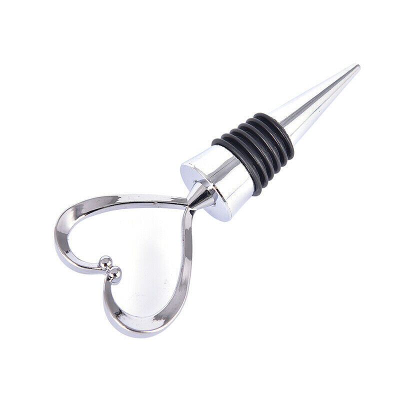 1pcs Heart Shaped Red Wine Champagne Wine Bottle Stopper Valentines Weddi.l8
