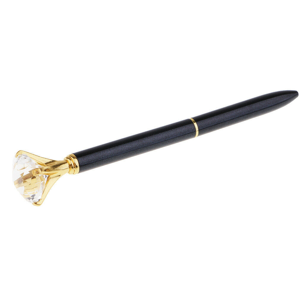 Rhinestone Ballpoint Pen High-end Metal Pen Ballpoint Pen  Black