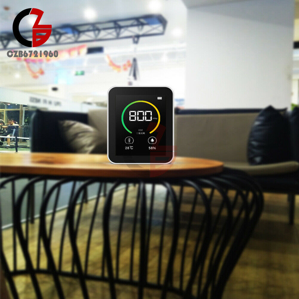 Co2 Carbon Dioxide Detector Meter PPM/TFT Color Indoor Air Quality Monitor Alarm