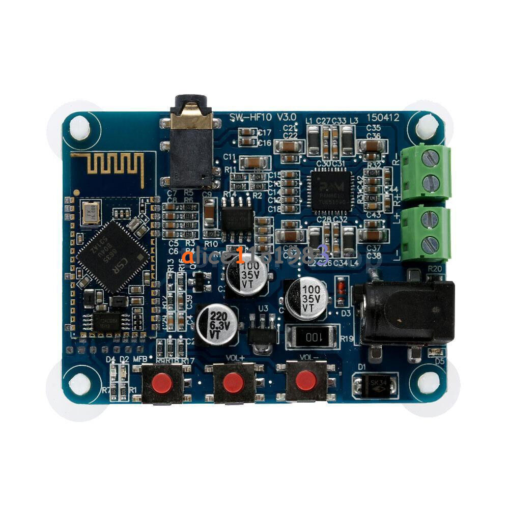 DC 12V Bluetooth 4.0 PAM8610 Audio Receiver Stereo Amplifier Board 10W+10W 2X10W